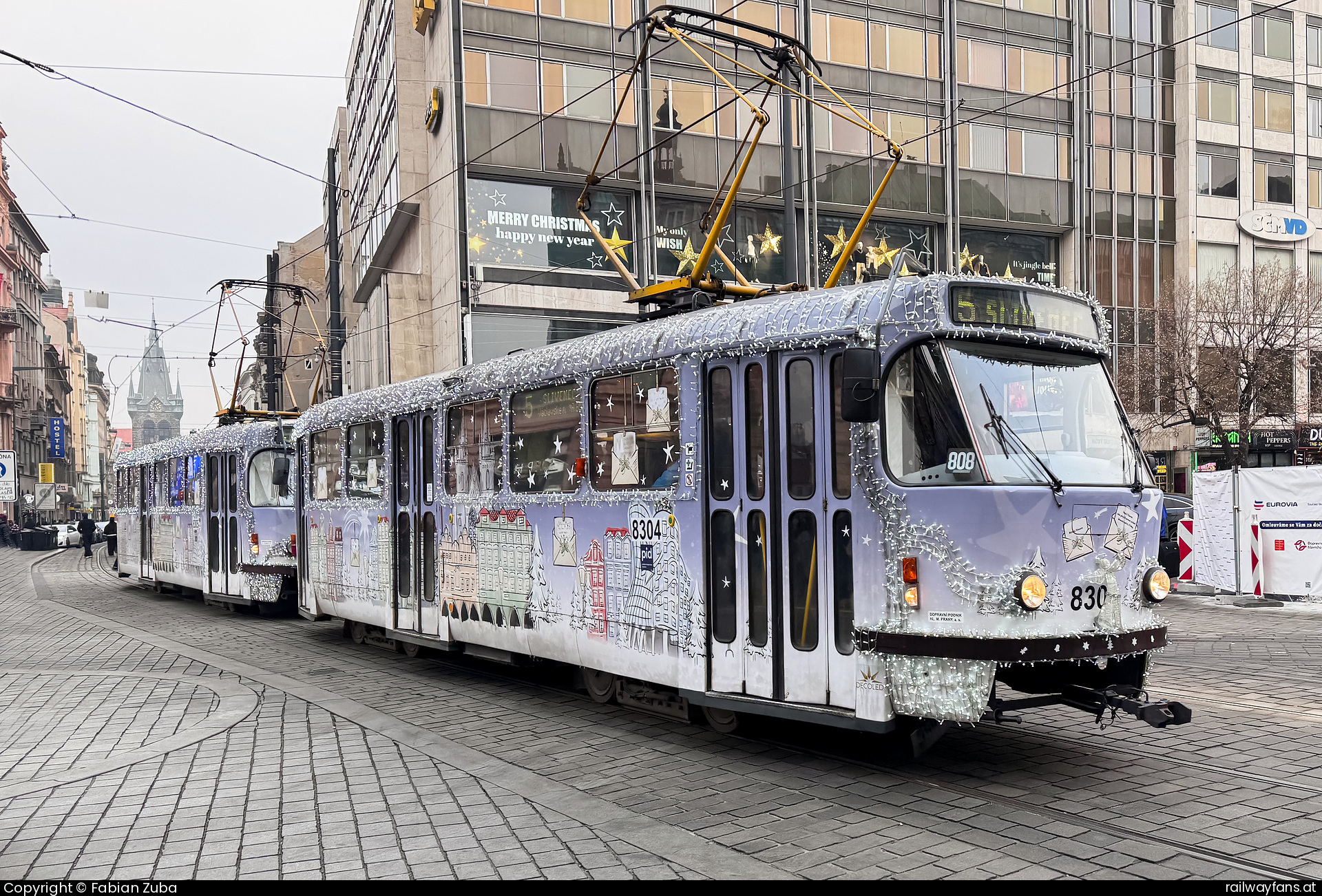 DPP 8304 in Praha Vaclavske namesti  Railwayfans