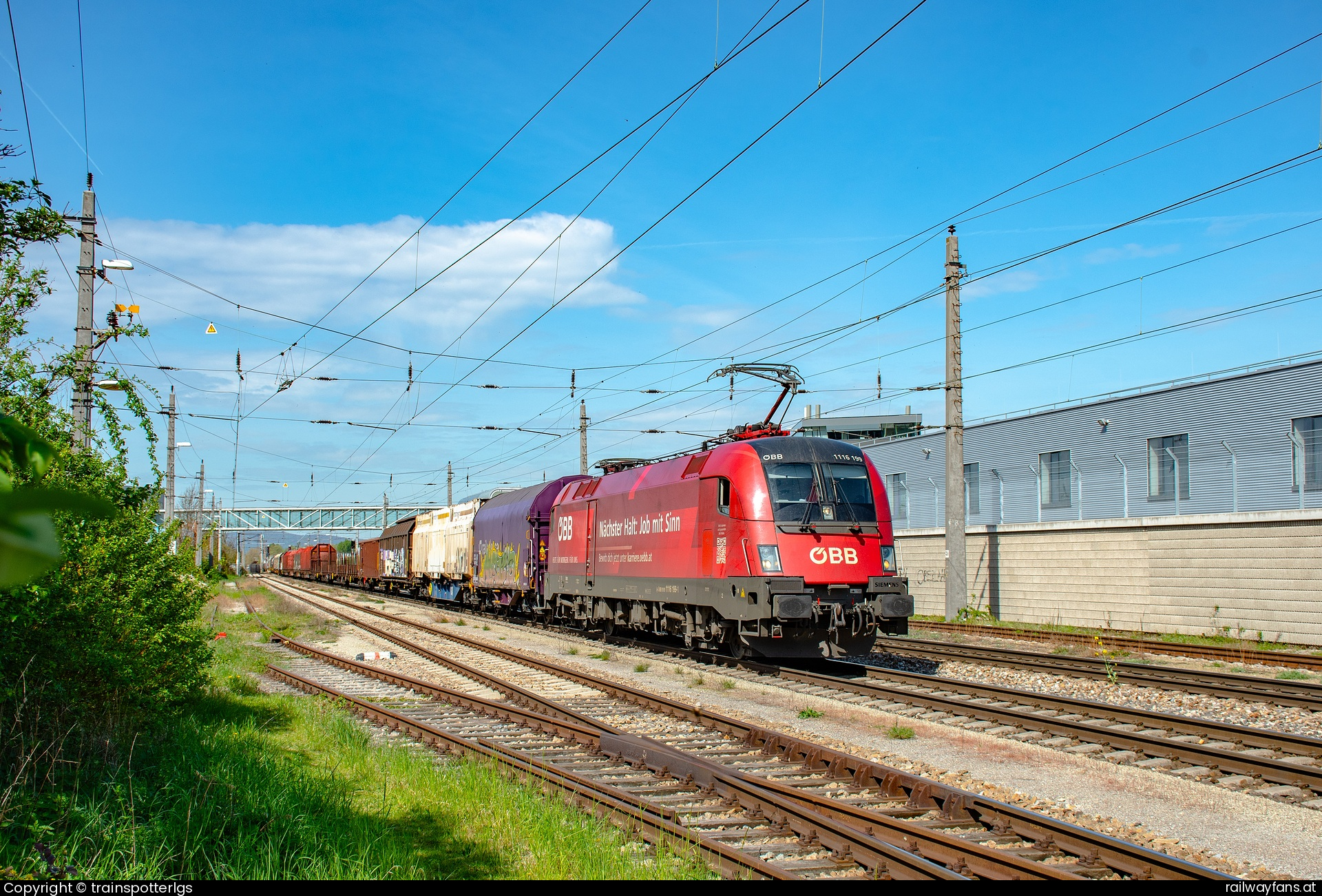 ÖBB 1116 199 in Wien Oberlaa - ÖBB 1116 199 ''ÖBB mit Sinn'' spotted in Oberlaa   Railwayfans