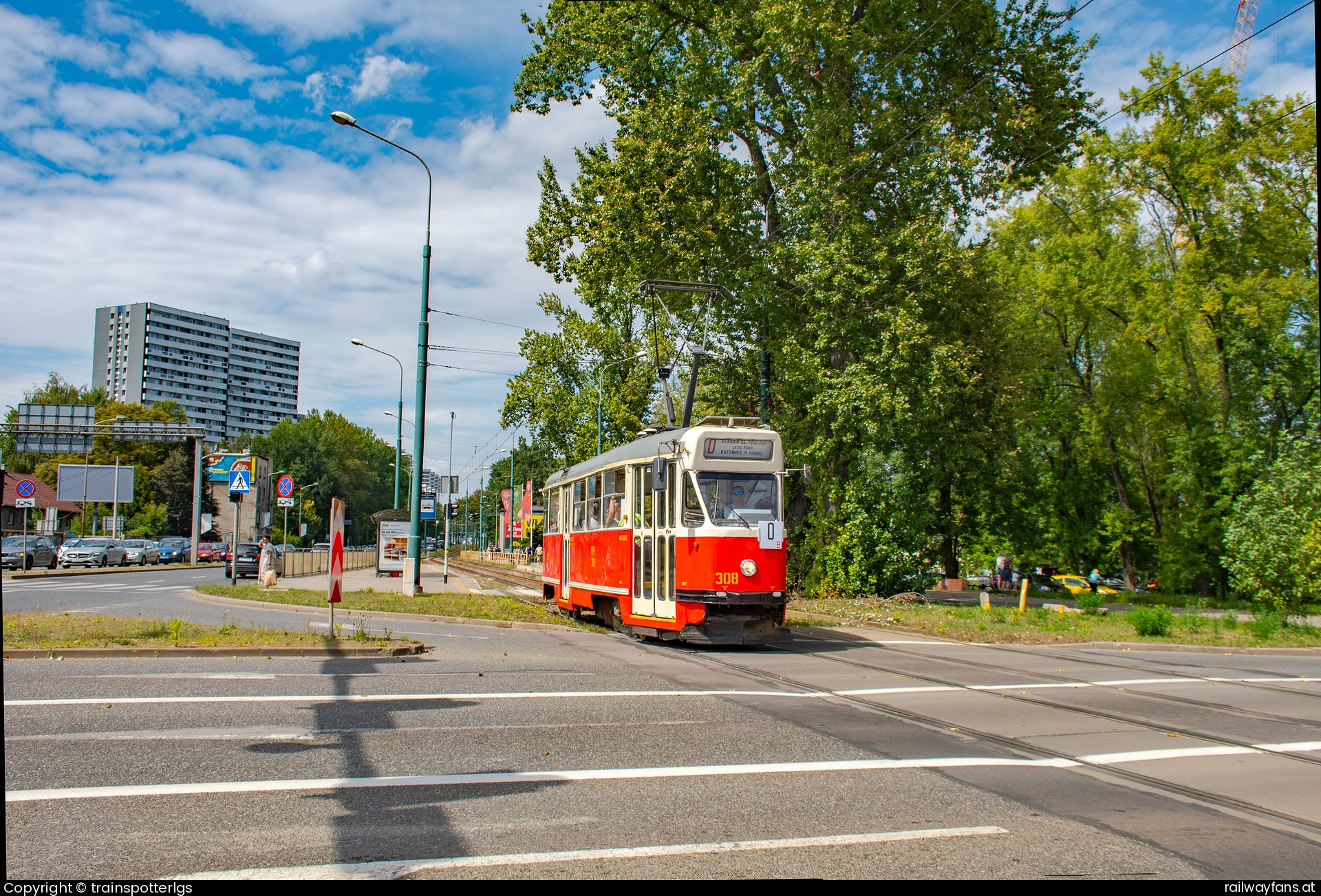 Tramwaje Śląskie 308 in Złota - Tramwaje Śląskie 13N 308 spotted in Katwice - Park Śląski Wesołe Miasteczko   Railwayfans