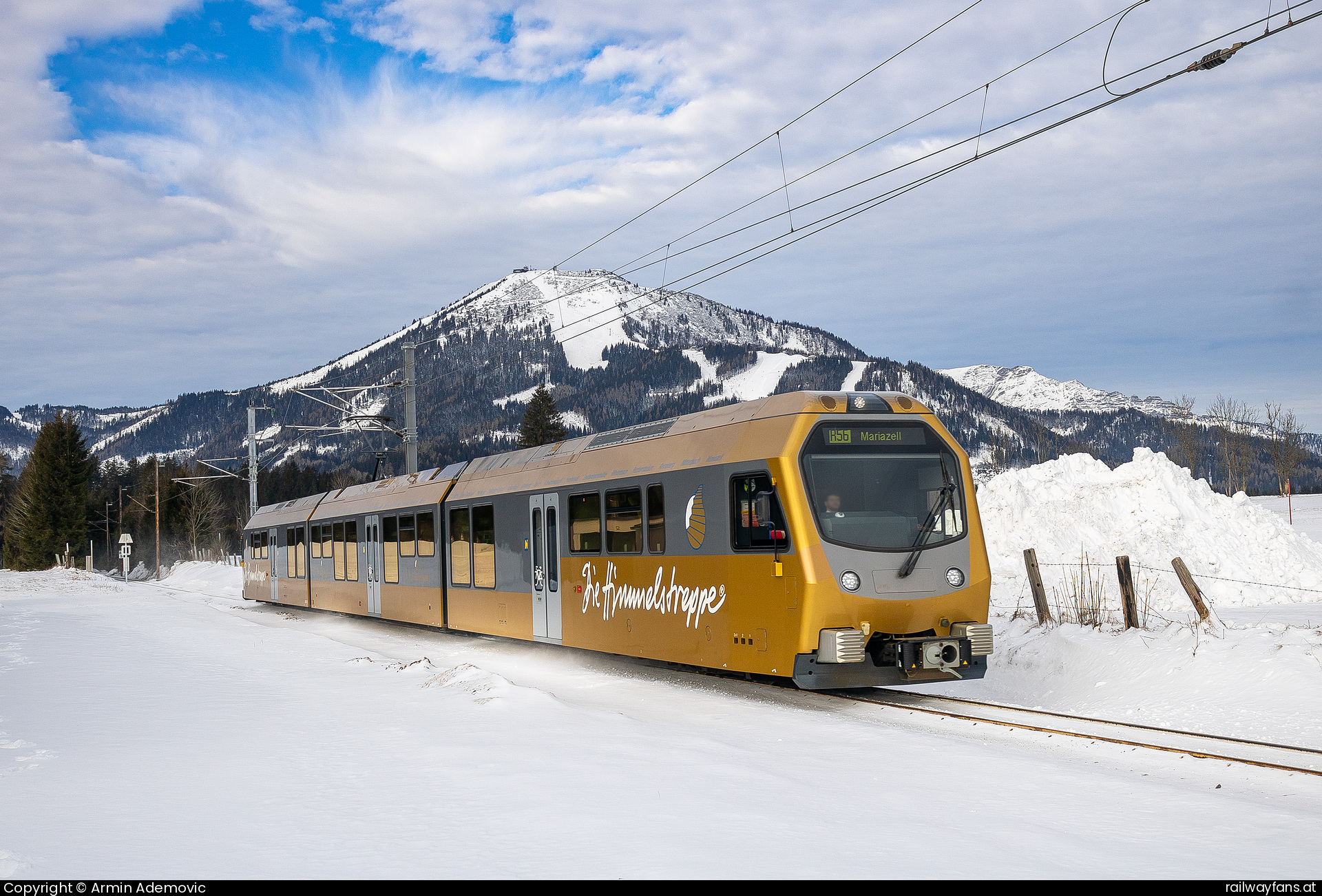 NÖVOG ET5  in Sankt Sebastian mit dem R56 Maraizellerbahn | St.Pölten - Mariazell Railwayfans