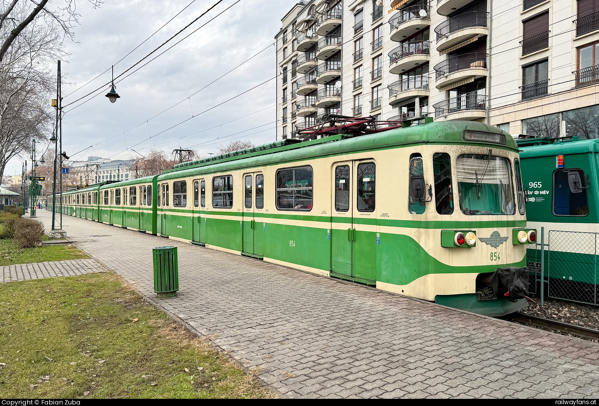 Budapesti Helyiérdekű Vasút 854 in Budapest Boraros ter  Railwayfans