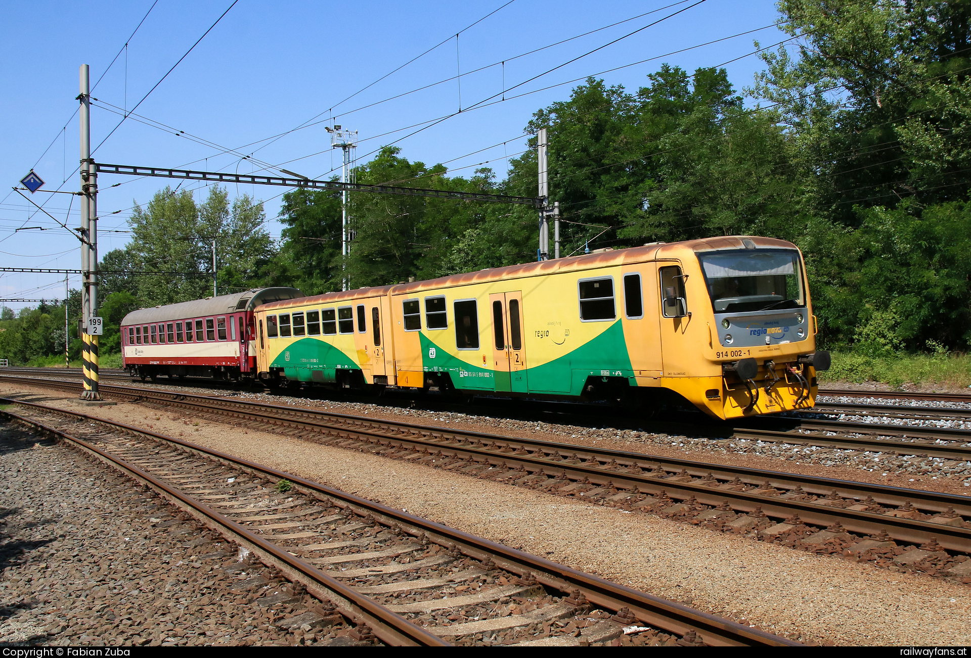 České dráhy 914 002 in Lipnik nad Becvou  Railwayfans