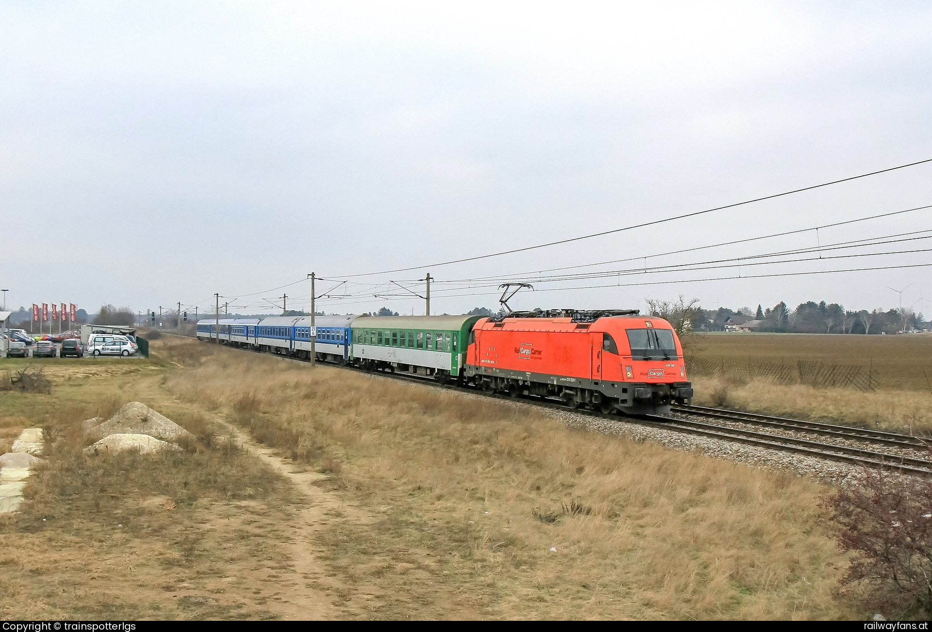 ÖBB 1216 228 in Hauptstraße - ÖBB 1216 228 on EC spotted in Helmahof   Railwayfans