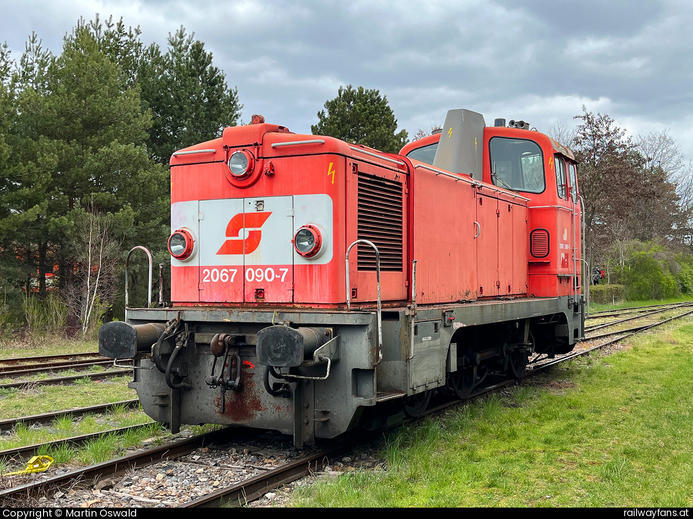 1.öSEK 2067 090 in Eisenbahnmuseum Heizhaus Strasshof, Sillerstraße  Railwayfans