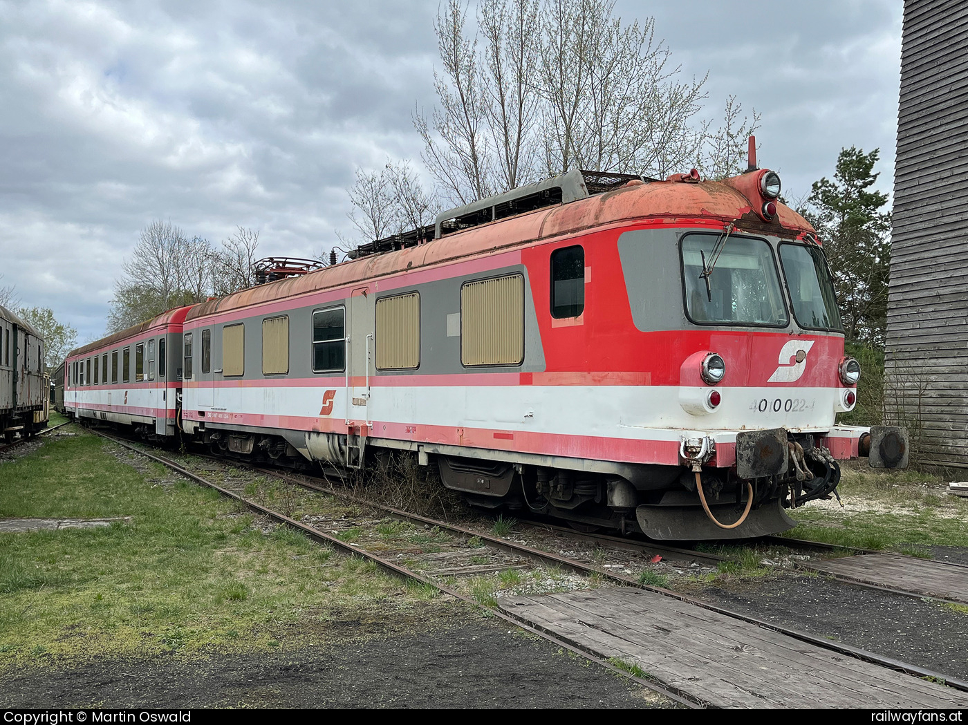 1.öSEK 4010 022 in Eisenbahnmuseum Heizhaus Strasshof, Sillerstraße  Railwayfans