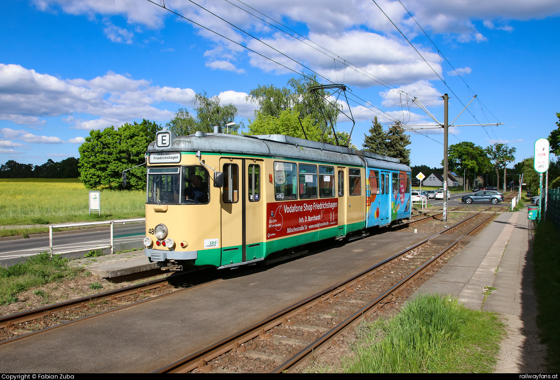 Straßenbahn Schöneiche 48 in Schöneiche Jägerstraße  Railwayfans