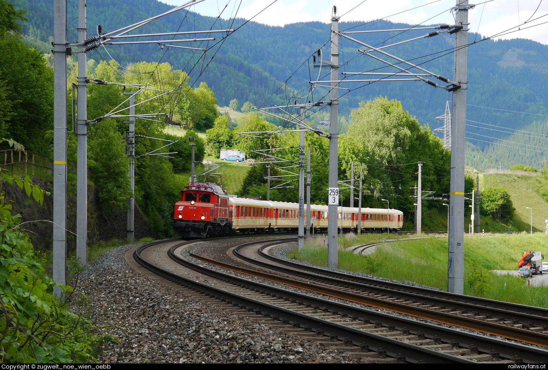 EBFL 1020 018 in Unzmarkt mit dem SEZ 14437 Rudolfsbahn Bruck a.d. Mur - Tarvisio Boscoverde Railwayfans