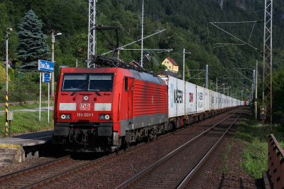 189 001 DB Cargo Dresden - Decin (Elbtalbahn) Dolni Zleb zastavka    Railwayfans