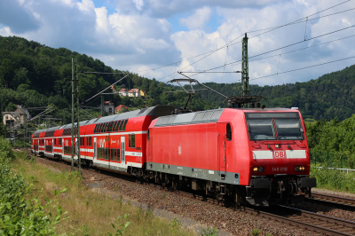 146 016 DB Regio AG Dresden - Decin (Elbtalbahn) Königstein    Railwayfans