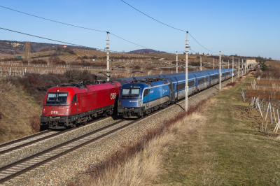 ÖBB 1216 007 in Großhaarbach mit dem RJ 133