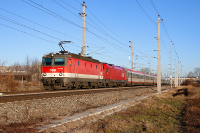 1144 245 ÖBB  Freie Strecke EC 151 (Emona) Gemeinde Leobersdorf  Railwayfans