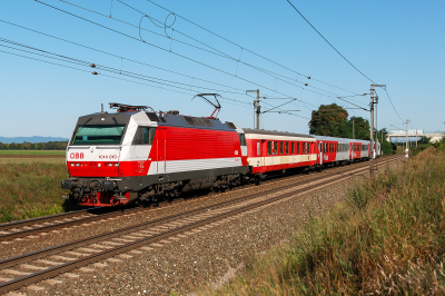 ÖBB 1014 010 in Gramatneusiedl mit dem  REX 2699