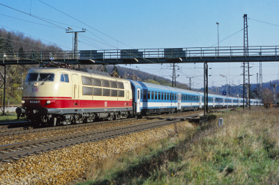 DB Fernverkehr AG 103 245 in Unter Purkersdorf mit dem EC24