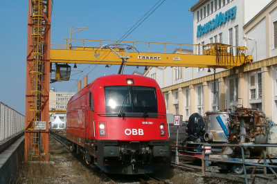 1216 001 ÖBB  München Allach (Siemens)  Bahnhofsbild  Railwayfans