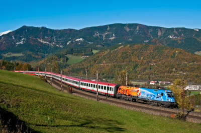 ÖBB 1116 250 in Prackenbach mit dem IC 733