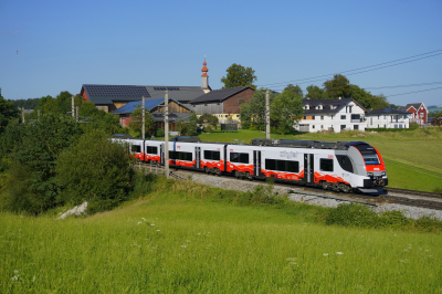 ÖBB 4748 022 in Großhaarbach mit dem SLP 97110