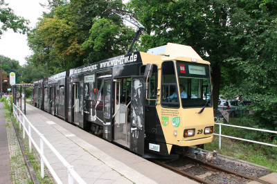 29 Straßenbahn Schöneiche  Berlin Friedrichshagen  Bahnhofsbild  Railwayfans