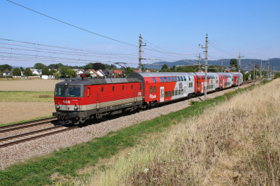 ÖBB 1144 287 in Muckendorf-Wipfing mit dem REX 2842