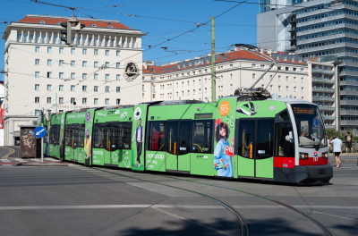 B1 767 Wiener Linien  Freie Strecke  Rotenturmstraße  Railwayfans