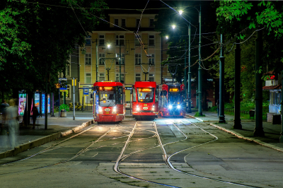 905 Tramwaje Śląskie  Freie Strecke  Piastów Bytomskich  Railwayfans