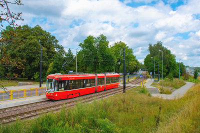 808 Tramwaje Śląskie  Freie Strecke  Prackenbach  Railwayfans