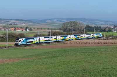 Westbahn 4010 129 in Schönfeld mit dem WB 914