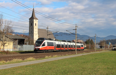 ÖBB 4024 108 in Kammern im Liesingtal mit dem R 4476