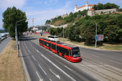 Dopravný podnik Bratislava 7411 in Bratislava Most SNP