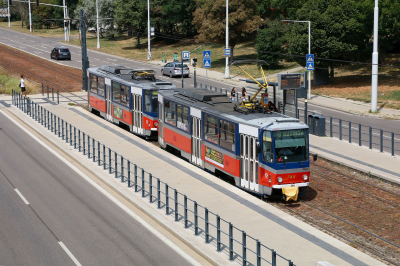 Dopravný podnik Bratislava 7911 in Bratislava Nad luckami