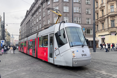 DPP 9156 in Praha Vaclavske namesti