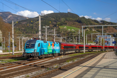 ÖBB 1116 244 in Bruck an der Mur mit dem rj 630