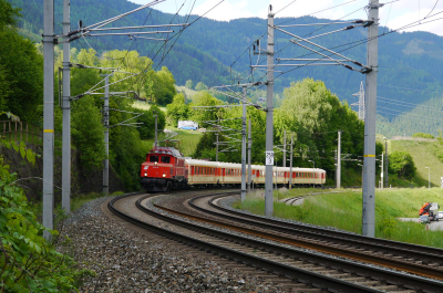 1020 018 EBFL Rudolfsbahn Bruck a.d. Mur - Tarvisio Boscoverde Freie Strecke SEZ 14437 Unzmarkt  Railwayfans