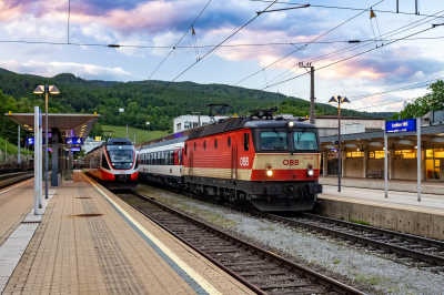 ÖBB 1144 092 in Leoben Hbf mit dem IC602