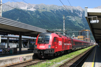 ÖBB 1116 225 in Innsbruck Hauptbahnhof mit dem RJX 660